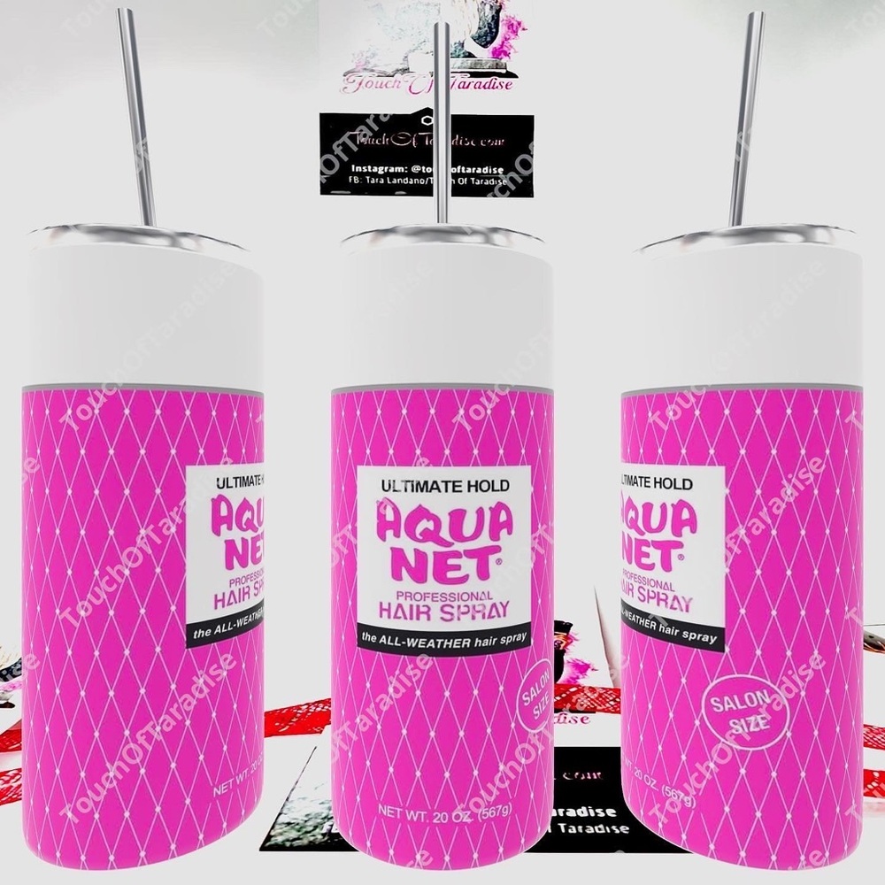 Hairspray 20 Oz Tumblers with Giftbox & Plastic Reusable Straw - Picture 2 of 2